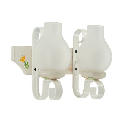 Brilagi - Applique murale QUEEN 2xE14/40W/230V hêtre/crème