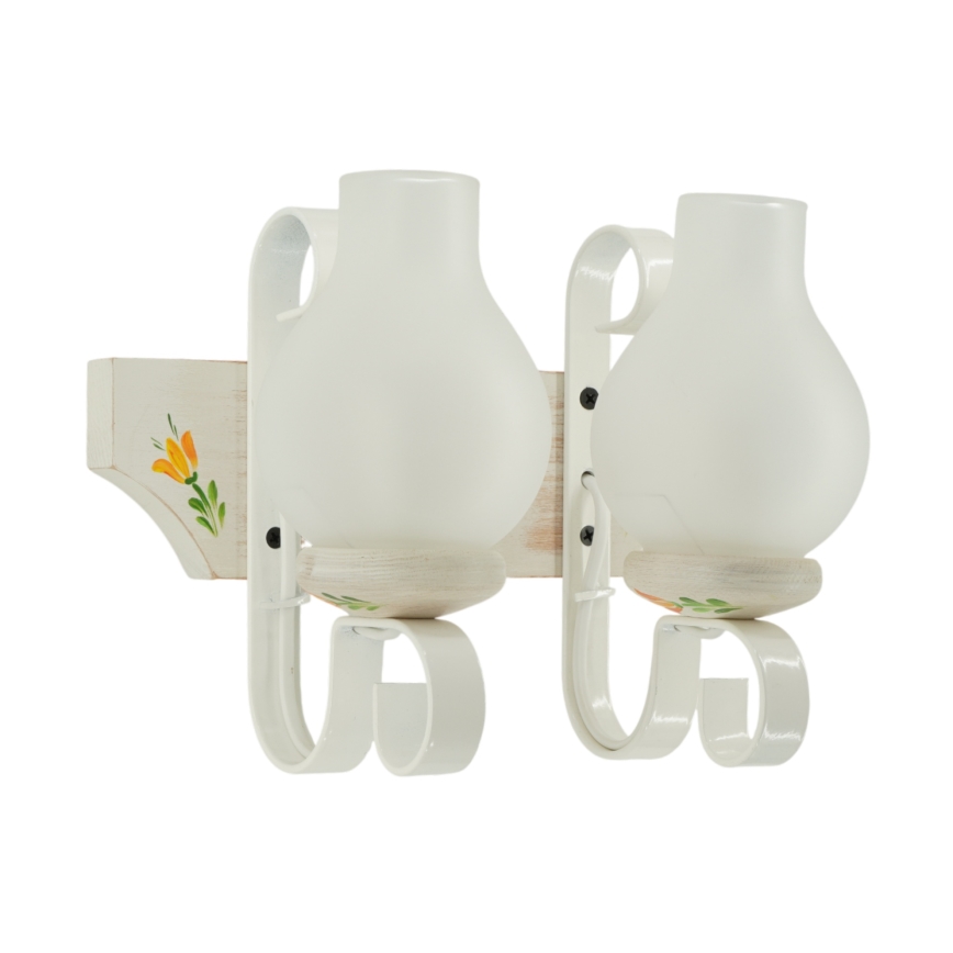 Brilagi - Applique murale QUEEN 2xE14/40W/230V hêtre/crème