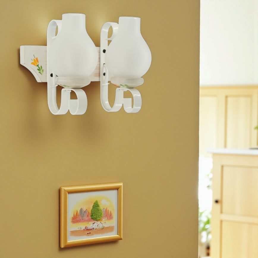 Brilagi - Applique murale QUEEN 2xE14/40W/230V hêtre/crème