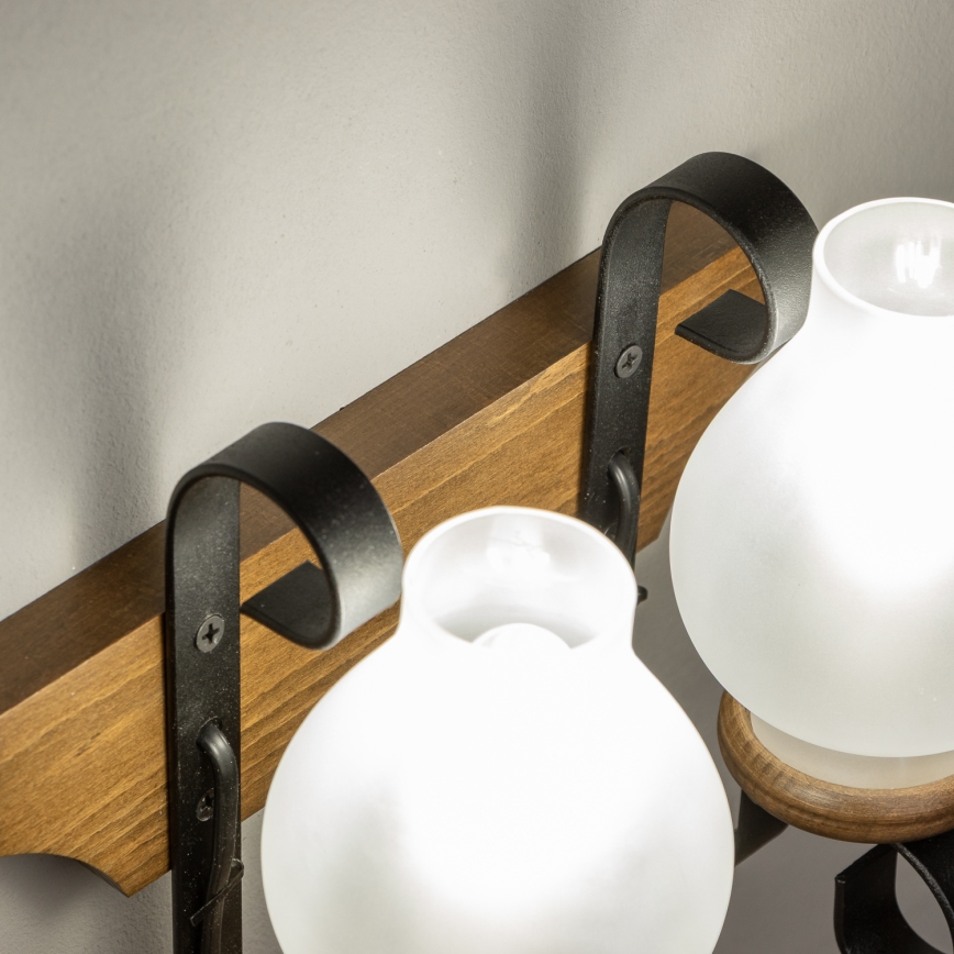 Brilagi - Applique murale QUEEN 2xE14/40W/230V hêtre/noyer