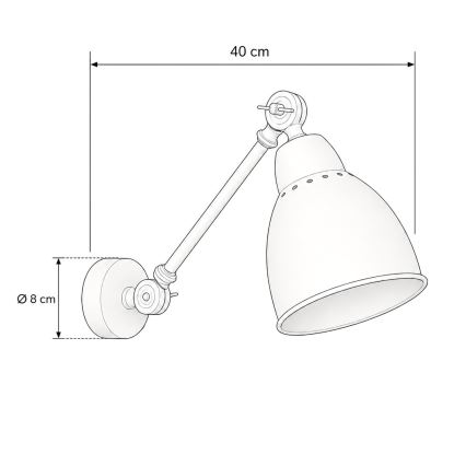 BRILAGI - Applique murale QUILL 1xE27/40W/230V 40 cm blanche
