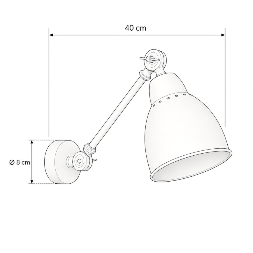 BRILAGI - Applique murale QUILL 1xE27/40W/230V 40 cm blanche