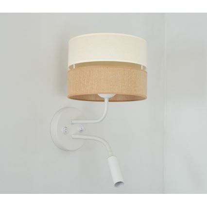 Brilagi - Applique murale ROYAL YUTE 1xE27/15W/230V + 1xG9/6W beige/crème/blanc