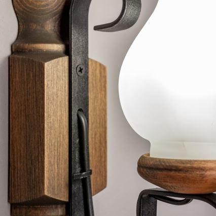 Brilagi - Applique murale RUSTIC 1xE14/40W/230V hêtre