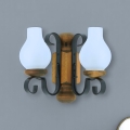 Brilagi - Applique murale RUSTIC 2xE14/40W/230V hêtre
