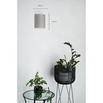 Brilagi - Applique murale SEMI 1xE27/15W/230V gris foncé