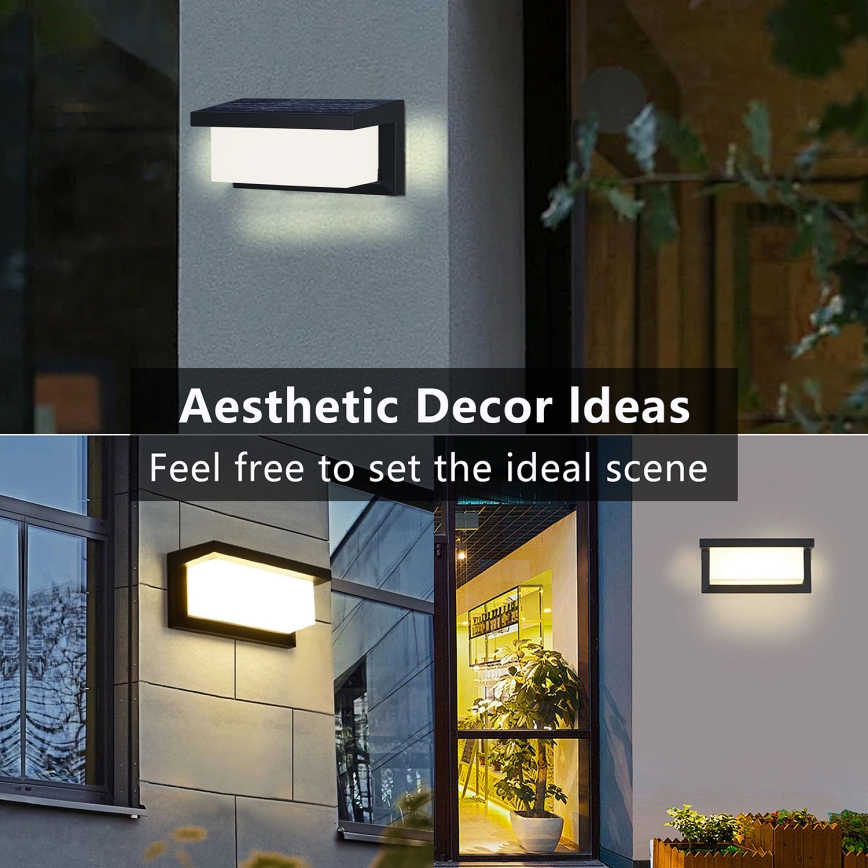 Brilagi - Applique murale solaire avec détecteur BRICKY LED/5W/6V 4000 mAh IP65