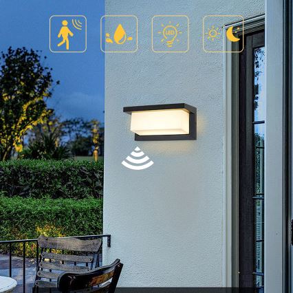 Brilagi - Applique murale solaire avec détecteur BRICKY LED/5W/6V 4000 mAh IP65
