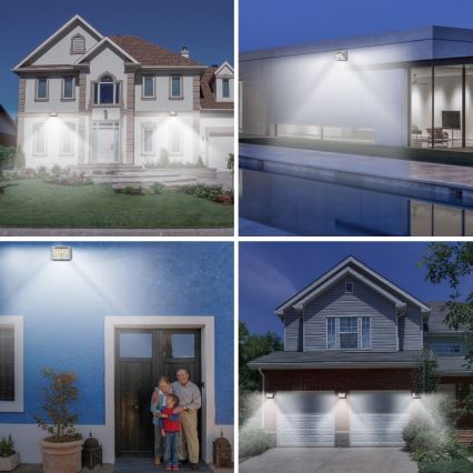 Brilagi - Applique murale solaire avec détecteur WALLIE LED/4W/5,5V 1200 mAh 6500K IP64 argent