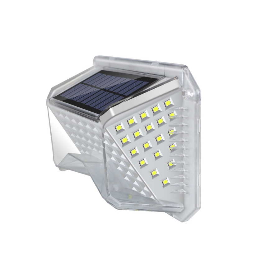 Brilagi - Applique murale solaire avec détecteur WALLIE LED/4W/5,5V 1200 mAh 6500K IP64 argent