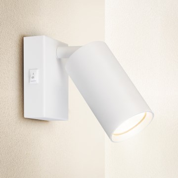 Brilagi - Applique murale spot avec interrupteur SELE 1xGU10/30W/230V blanc