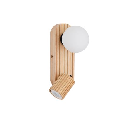 Brilagi - Applique spot murale MODERN WOOD 1xG9/5W/230V + 1xGU10/8W en bois
