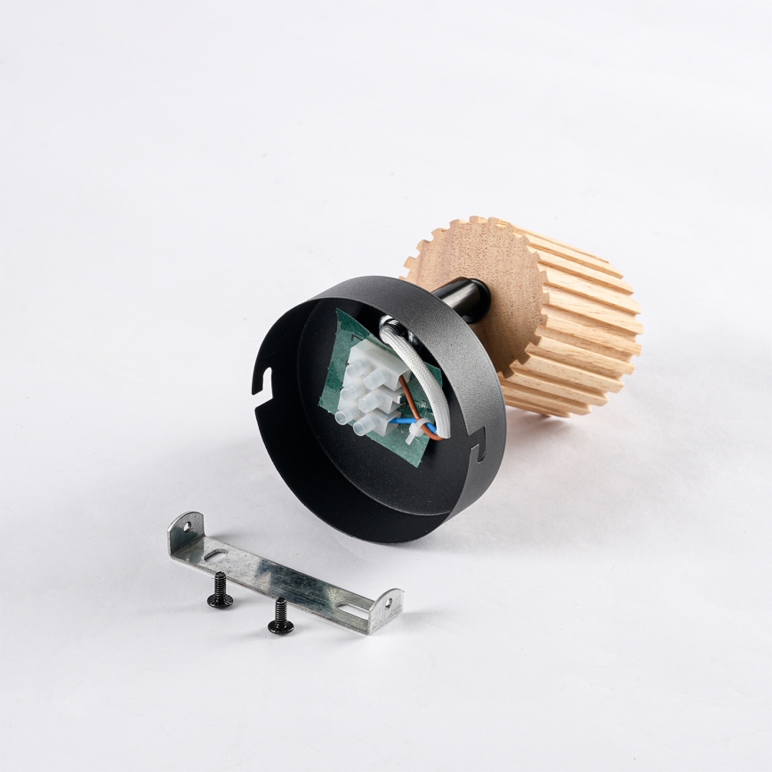 Brilagi - Applique murale spot MODERN WOOD 1xGU10/8W/230V hévéa/noir