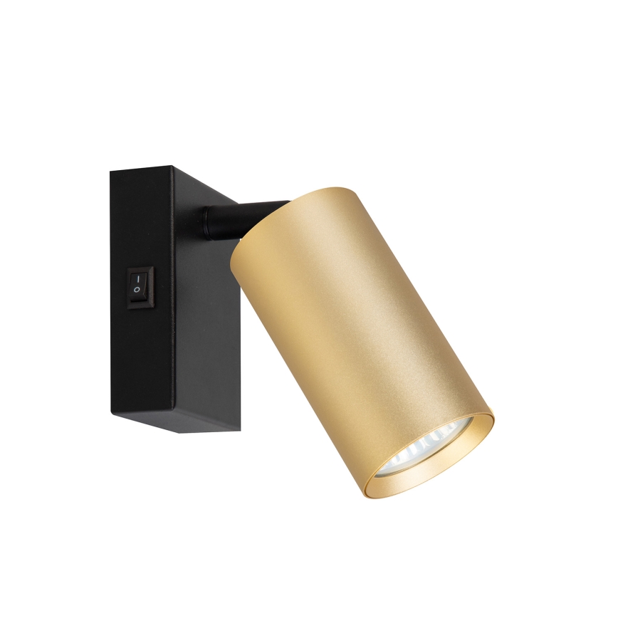 Brilagi - Applique murale spot avec interrupteur intégré SELE 1xGU10/30W/230V noir/doré