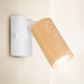 Brilagi - Applique murale spot SELE avec interrupteur 1xGU10/30W/230V blanc/décor chêne