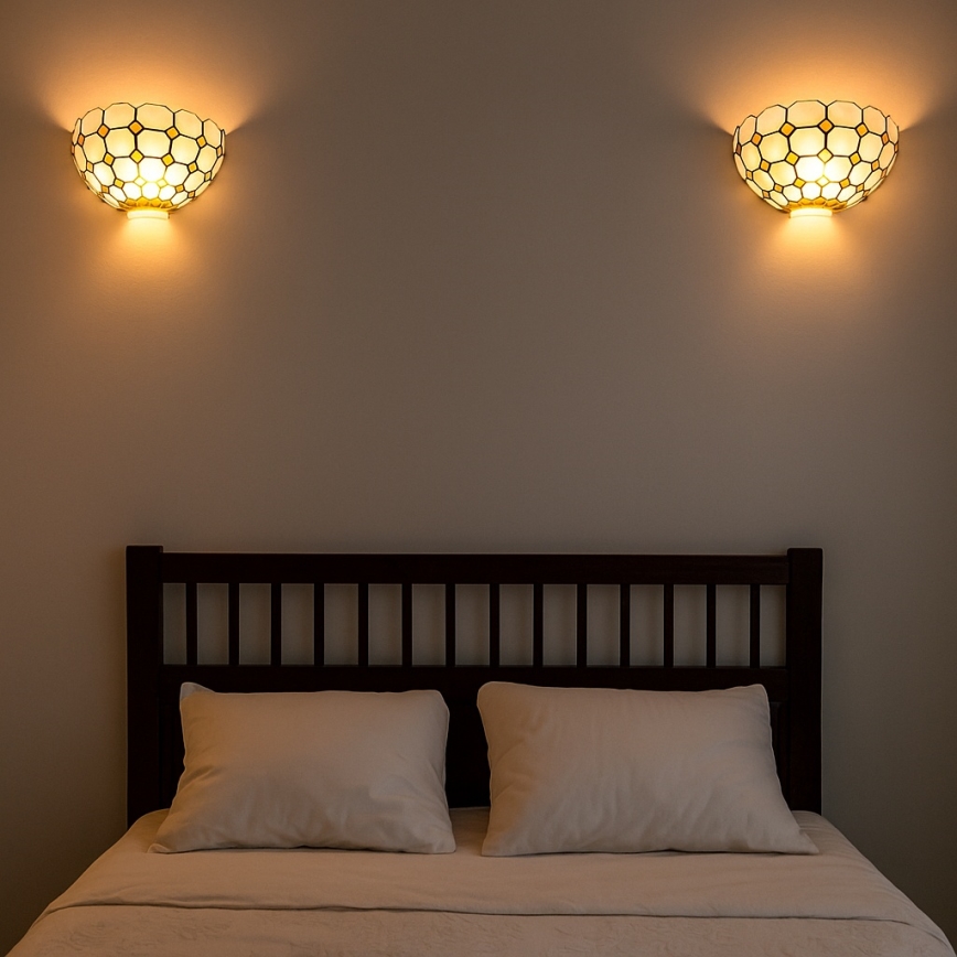 Brilagi - applique murale Tiffany en vitrail DORAN 1xE14/40W/230V