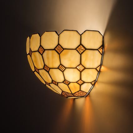 Brilagi - applique murale Tiffany en vitrail DORAN 1xE14/40W/230V