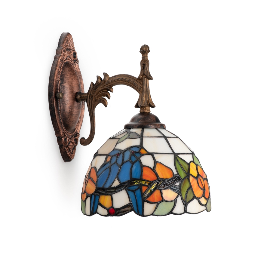 Brilagi - Applique murale Tiffany en vitrail JUNGLE 1xE14/40W/230V