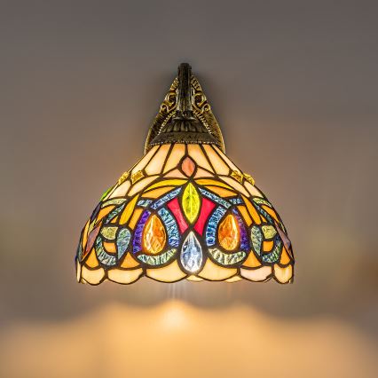 Brilagi - Applique murale Tiffany en vitrail LUISA 1xE27/40W/230V