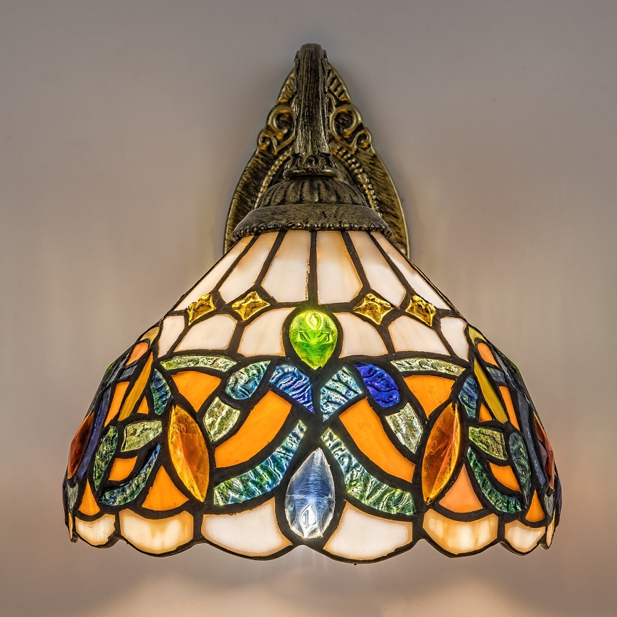 Brilagi - Applique murale Tiffany en vitrail LUISA 1xE27/40W/230V