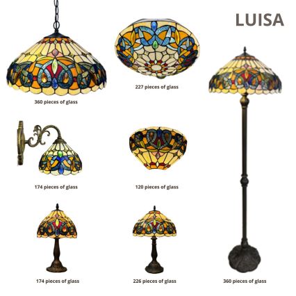 Brilagi - Applique murale Tiffany en vitrail LUISA 1xE27/40W/230V