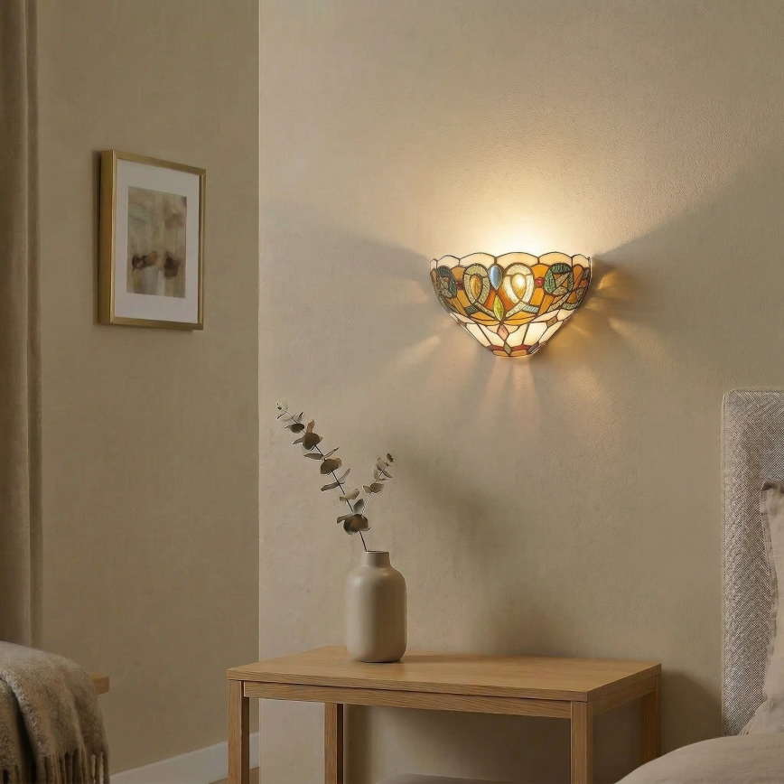 Brilagi - Applique murale Tiffany en vitrail LUISA 1xE27/40W/230V