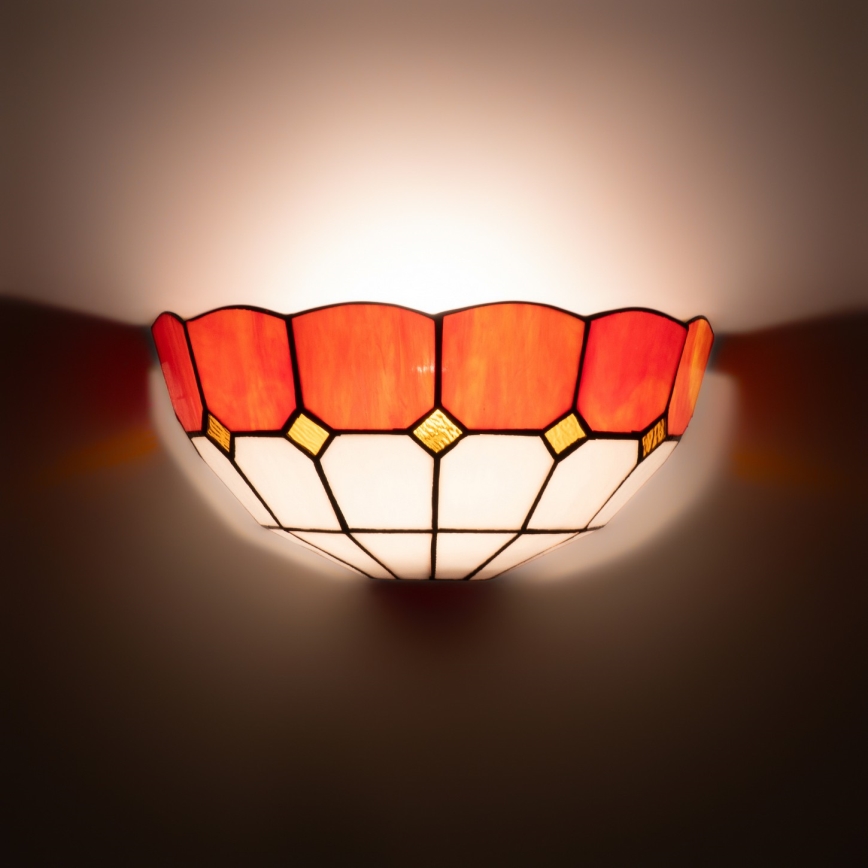 Brilagi - Applique murale Tiffany SIENNA en vitrail 1xE14/40W/230V
