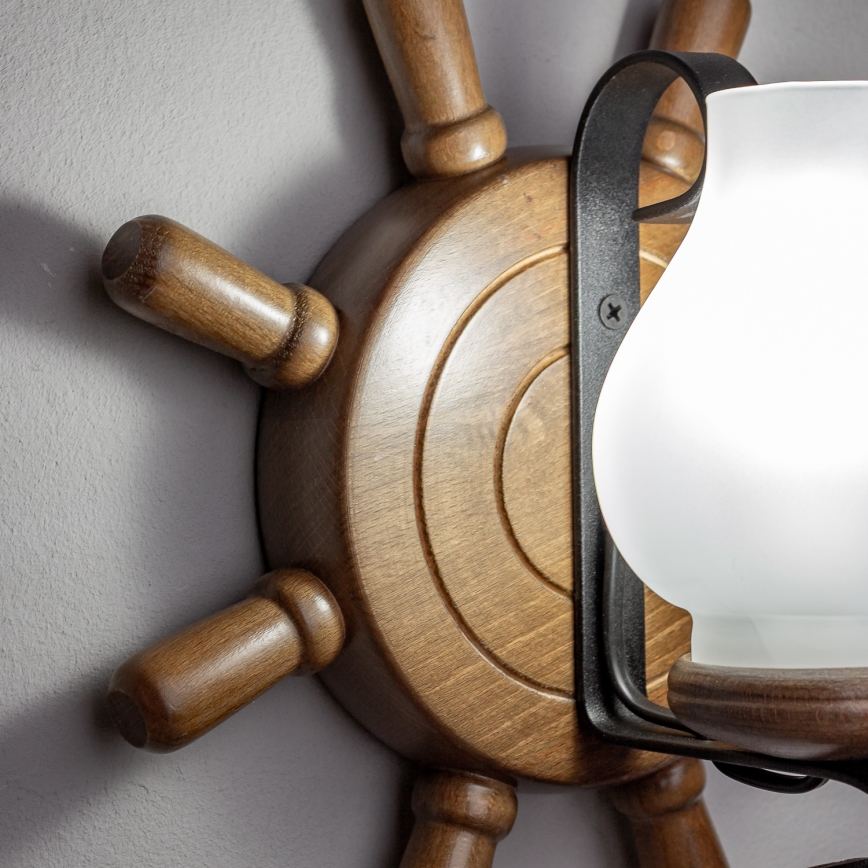 Brilagi - Applique murale TIMONA 1xE14/40W/230V hêtre/noyer