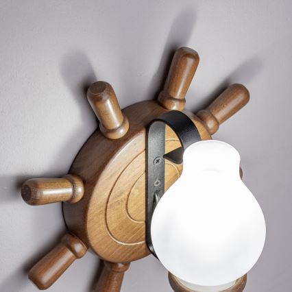 Brilagi - Applique murale TIMONA 1xE14/40W/230V hêtre/noyer