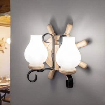 Brilagi - Applique murale TIMONA 2xE14/40W/230V chêne