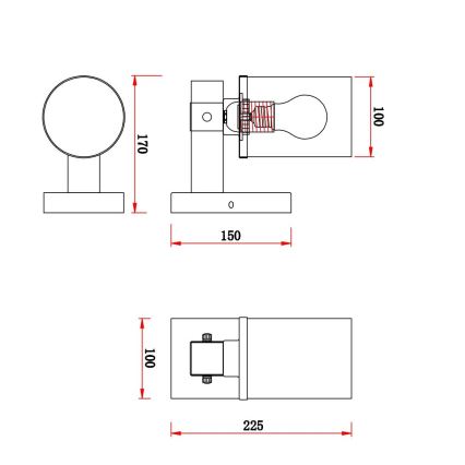 Brilagi - Applique murale VISTA 1xE27/60W/230V chêne