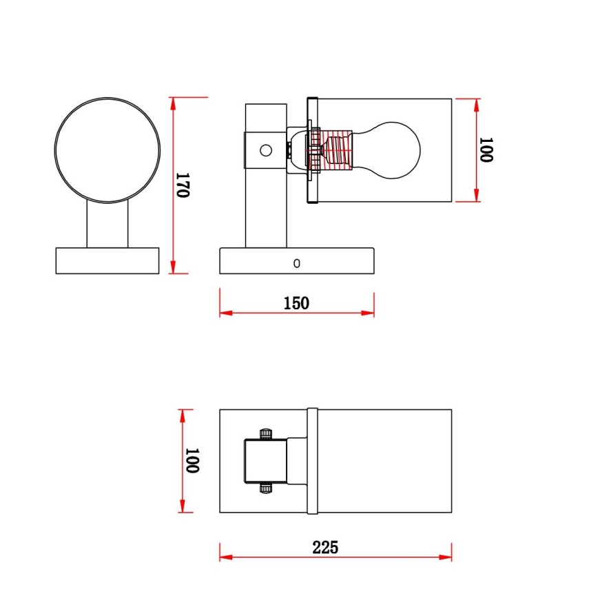 Brilagi - Applique murale VISTA 1xE27/60W/230V chêne