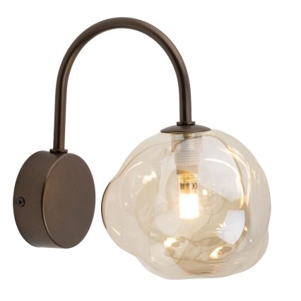 Brilagi - Applique murale VULCANO 1xG9/8W/230V marron/beige fumé