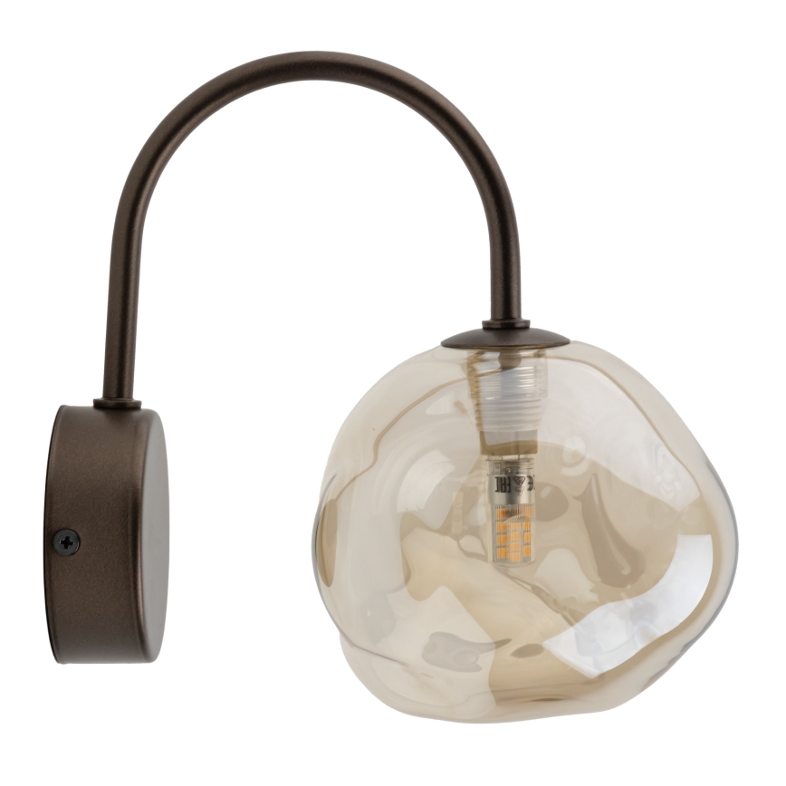 Brilagi - Applique murale VULCANO 1xG9/8W/230V marron/beige fumé