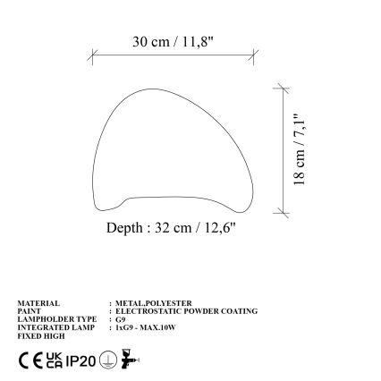 Brilagi - Applique murale WABI SABI 1xE14/40W/230V blanche