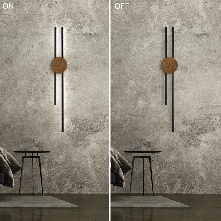 Brilagi - Applique murale WOODY COLLINE LED/15W/230V 80 cm chêne noyer