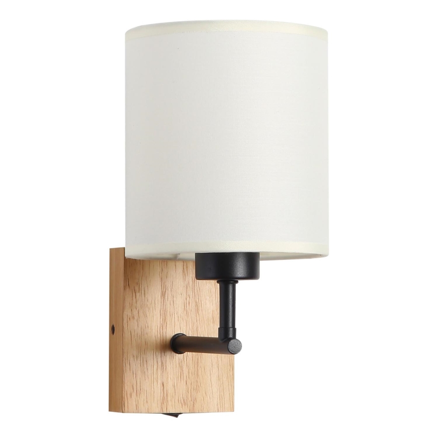 Brilagi - Applique NUBILA WOOD 1xE27/25W/230V quercia/nero/color crema