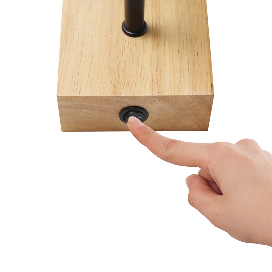 Brilagi - Applique NUBILA WOOD 1xE27/25W/230V quercia/nero/color crema