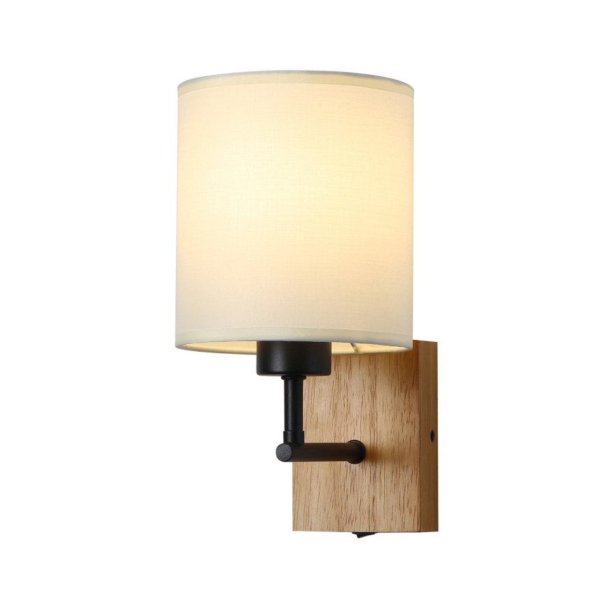 Brilagi - Applique NUBILA WOOD 1xE27/25W/230V quercia/nero/color crema
