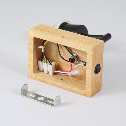 Brilagi - Applique NUBILA WOOD 1xE27/25W/230V quercia/nero/color crema