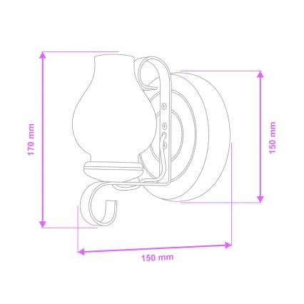 Brilagi - Applique ROATA APLICA 1xE14/40W/230V faggio