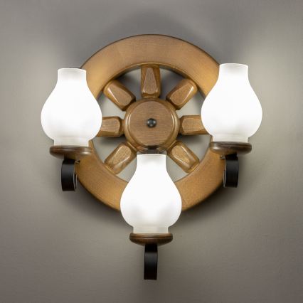 Brilagi - Applique ROATA APLICA 3xE14/40W/230V faggio/noce