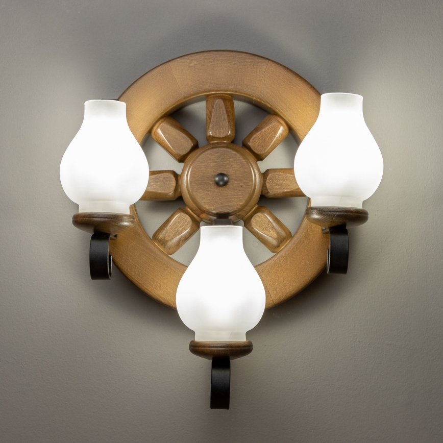 Brilagi - Applique ROATA APLICA 3xE14/40W/230V faggio/noce