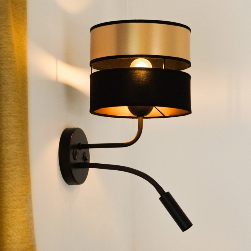 Brilagi - Applique ROYAL 1xE27/15W/230V + 1xG9/3W nero/oro