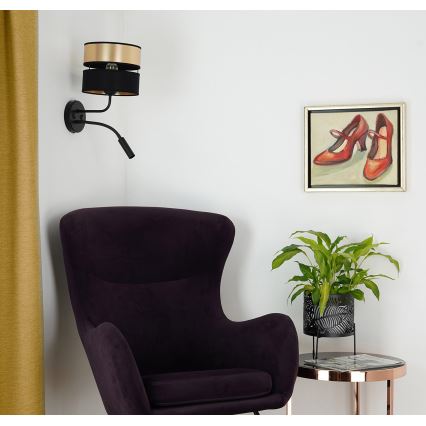 Brilagi - Applique ROYAL 1xE27/15W/230V + 1xG9/3W nero/oro