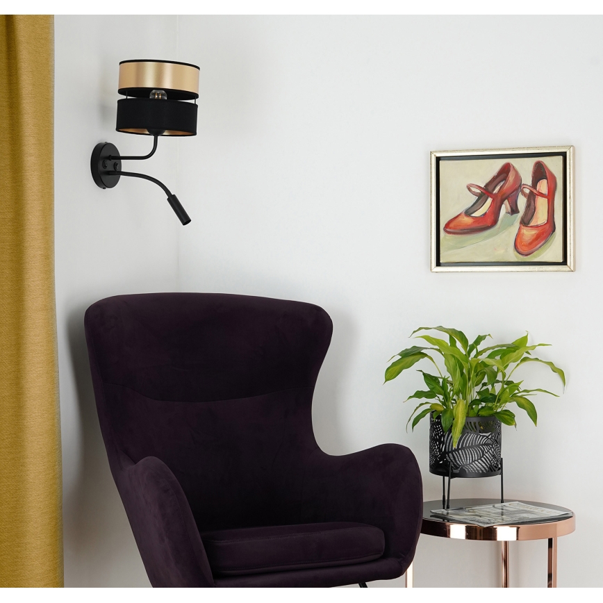 Brilagi - Applique ROYAL 1xE27/15W/230V + 1xG9/3W nero/oro