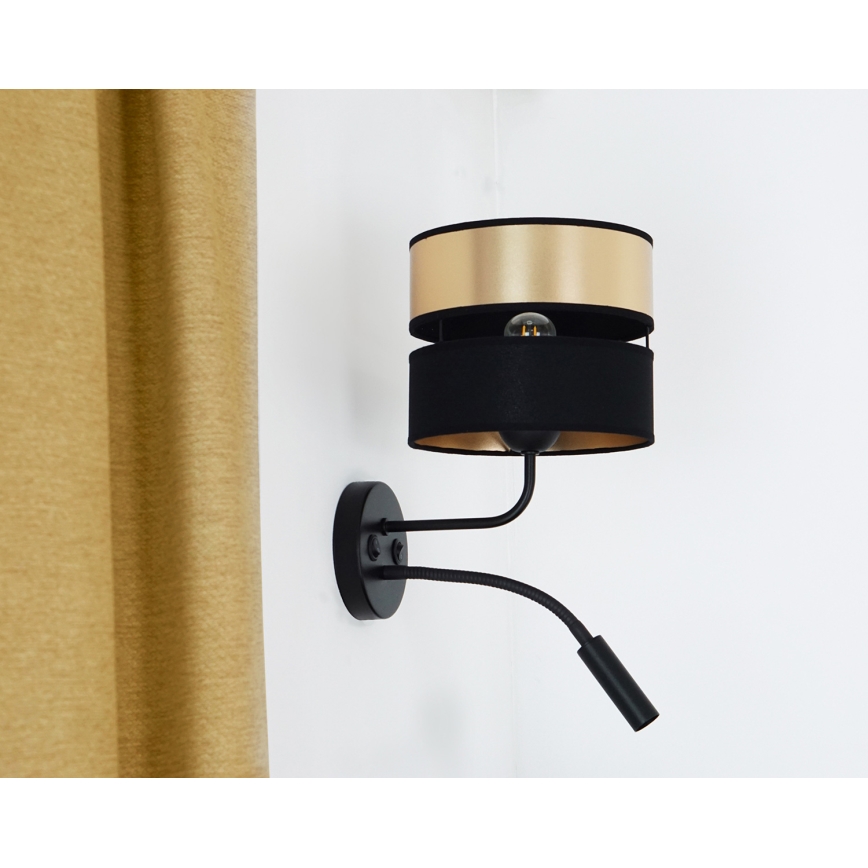 Brilagi - Applique ROYAL 1xE27/15W/230V + 1xG9/3W nero/oro