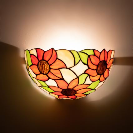 Brilagi - Applique Tiffany in vetro colorato SUNFLOWER 1xE14/40W/230V