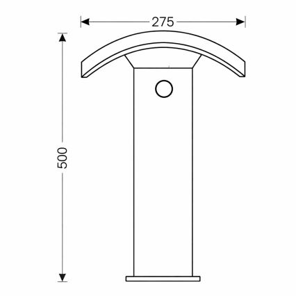 Brilagi - LED Außenleuchte mit Sensor ARCELO LED/9W/230V 50 cm IP54