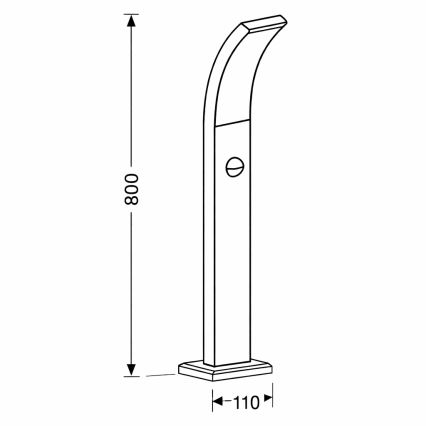 Brilagi - LED Außenleuchte mit Sensor ARCELO LED/9W/230V 80 cm IP44
